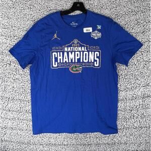 NEW Florida Gators JORDAN 2025 National Champions Blue T-Shirt Men’s Large
